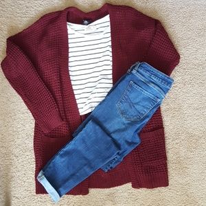 Maroon Cardigan